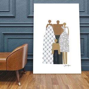 Gift for Mom, Gift for Dad, family art, Black owned business, Diversity art, Unity art, inclusion, People art, Large printable art