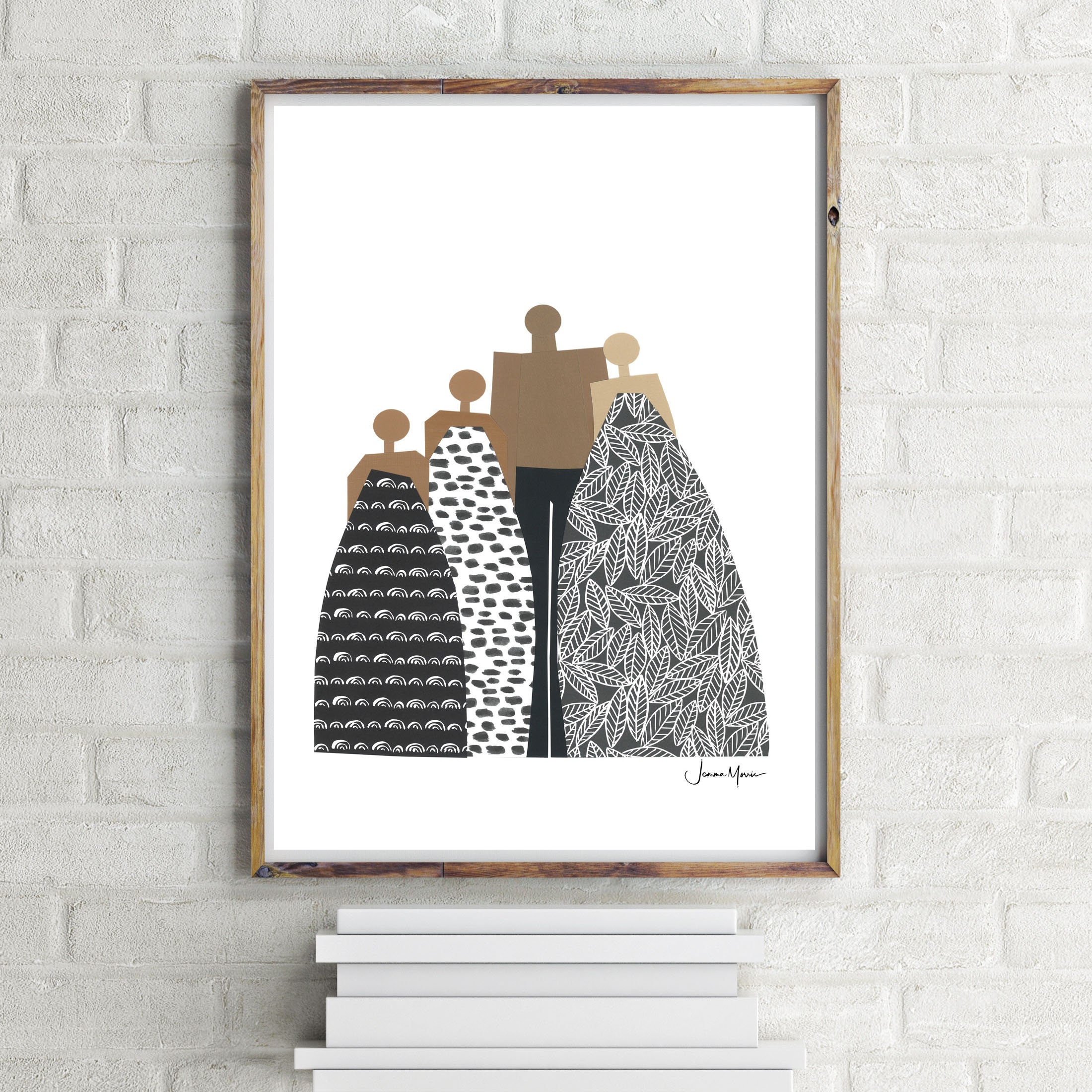 Girl Dad Gift for Dad Printable Family Portrait African | Etsy