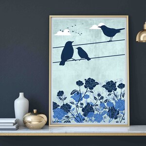 Printable Modern Farmhouse wall art, nature wall art, wildlife art, Bird wall art, gifts under 30, modern farmhouse art, Contemporary art image 2