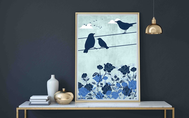 Printable Modern Farmhouse wall art, nature wall art, wildlife art, Bird wall art, gifts under 30, modern farmhouse art, Contemporary art image 2