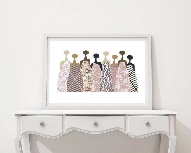 Printable women art, Minimalist female art, future is female, Ethnic artwork, Girl Boss, printable artwork, African American wall art image 9