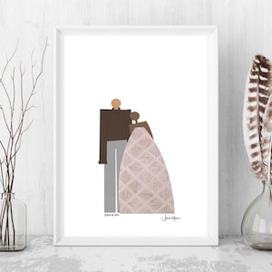 Gran arte imprimible, regalo del día de San Valentín, regalo de marido, regalo de esposa, imprimible, regalo sentimental, regalo de boda de papel, aniversario del año 1