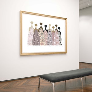 Printable women art, Minimalist female art, future is female, Ethnic artwork, Girl Boss, printable artwork, African American wall art image 2