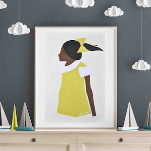 Ruby Bridges, African American Art, Black art, Future is female, Kids room decor, Black girl magic, black girl, Girl Power, printable art image 1