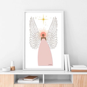 Arte de parede espiritual, Decoração de Natal, Arte Cristã Moderna, Arte Bíblica, Arte Religiosa Negra, Arte minimalista, Decoração de Natal