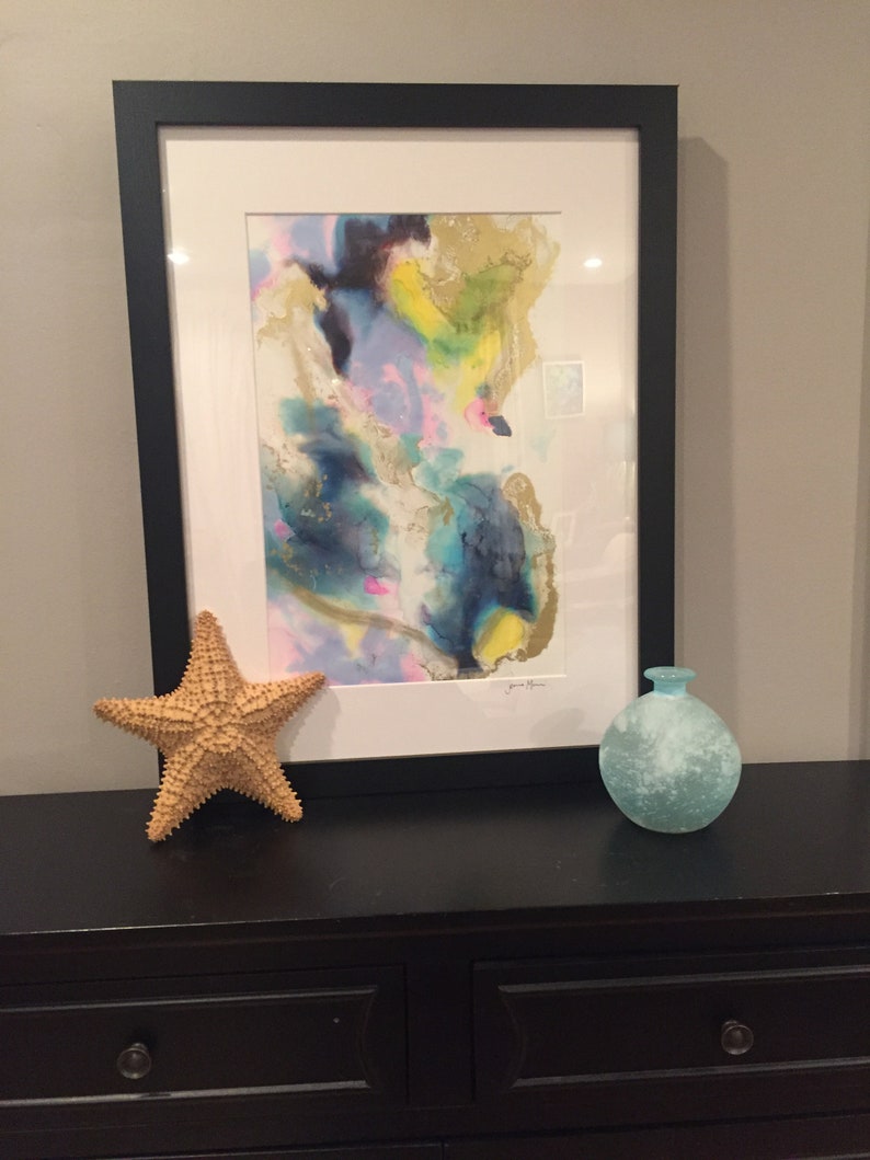 18x24 Original Abstract painting with Metallic Gold Accents Etsy