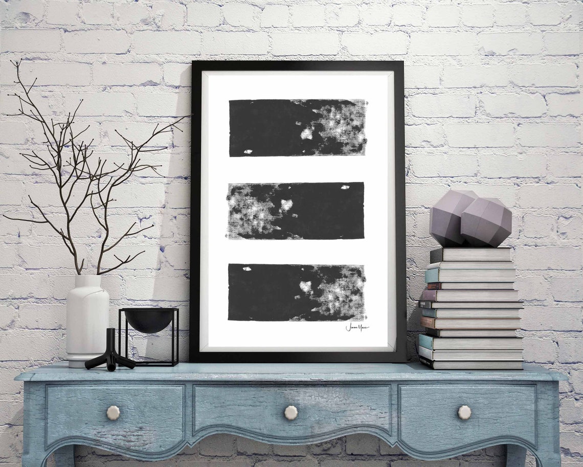 Printable Abstract Art Black and White Minimalist Art - Etsy