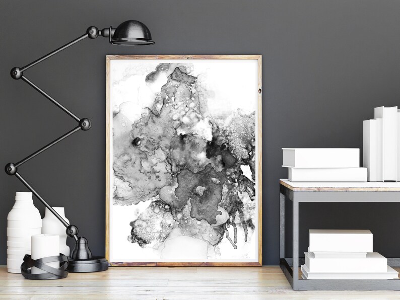 Printable art, abstract printable, black and white printable art, downloadable prints, art print, abstract digital prints image 8