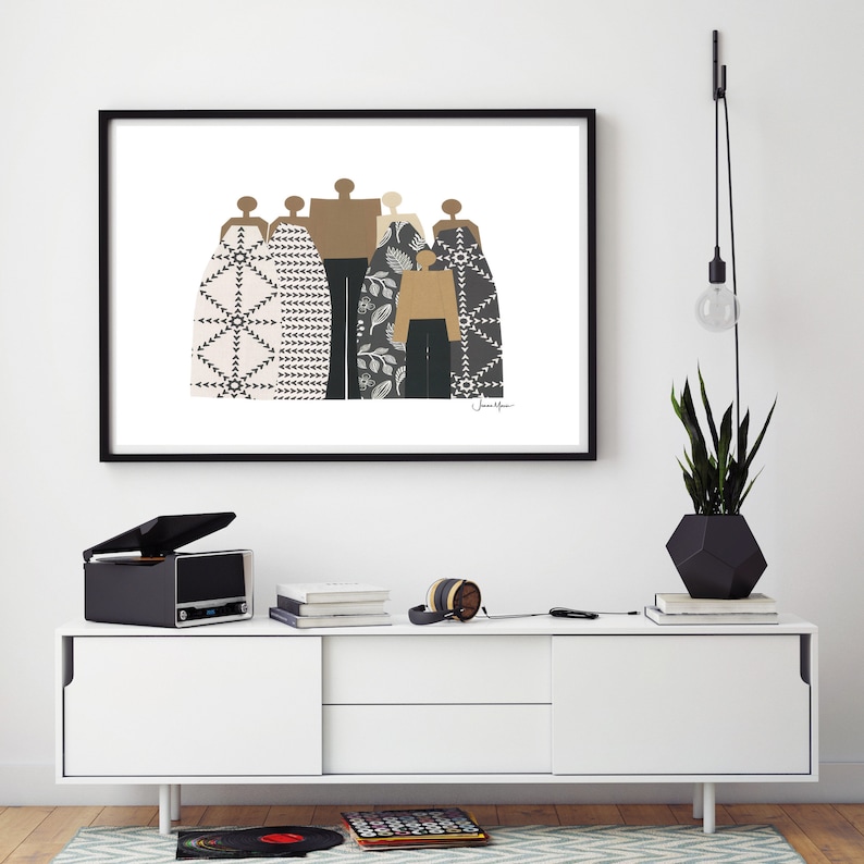 Sentimental gift Black owned shops Unity art Gift for Husband African American art Multiracial art large printable art Gift for Wife