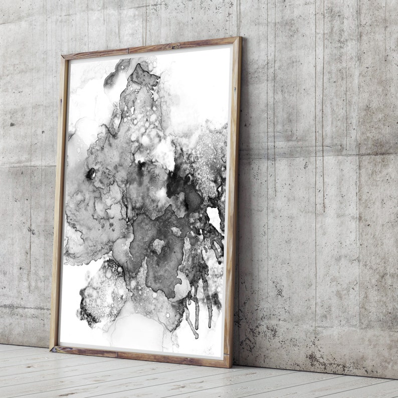 Printable art abstract printable black and white printable Etsy
