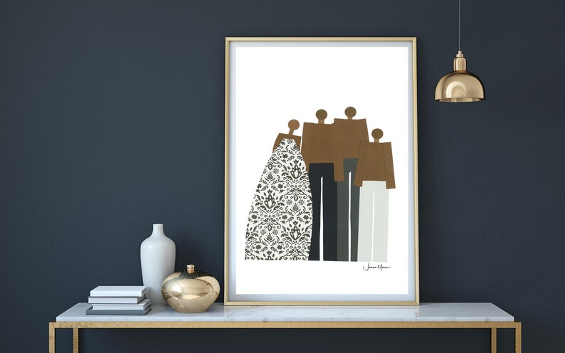 Family Portrait African American Family Art Art Print - Etsy