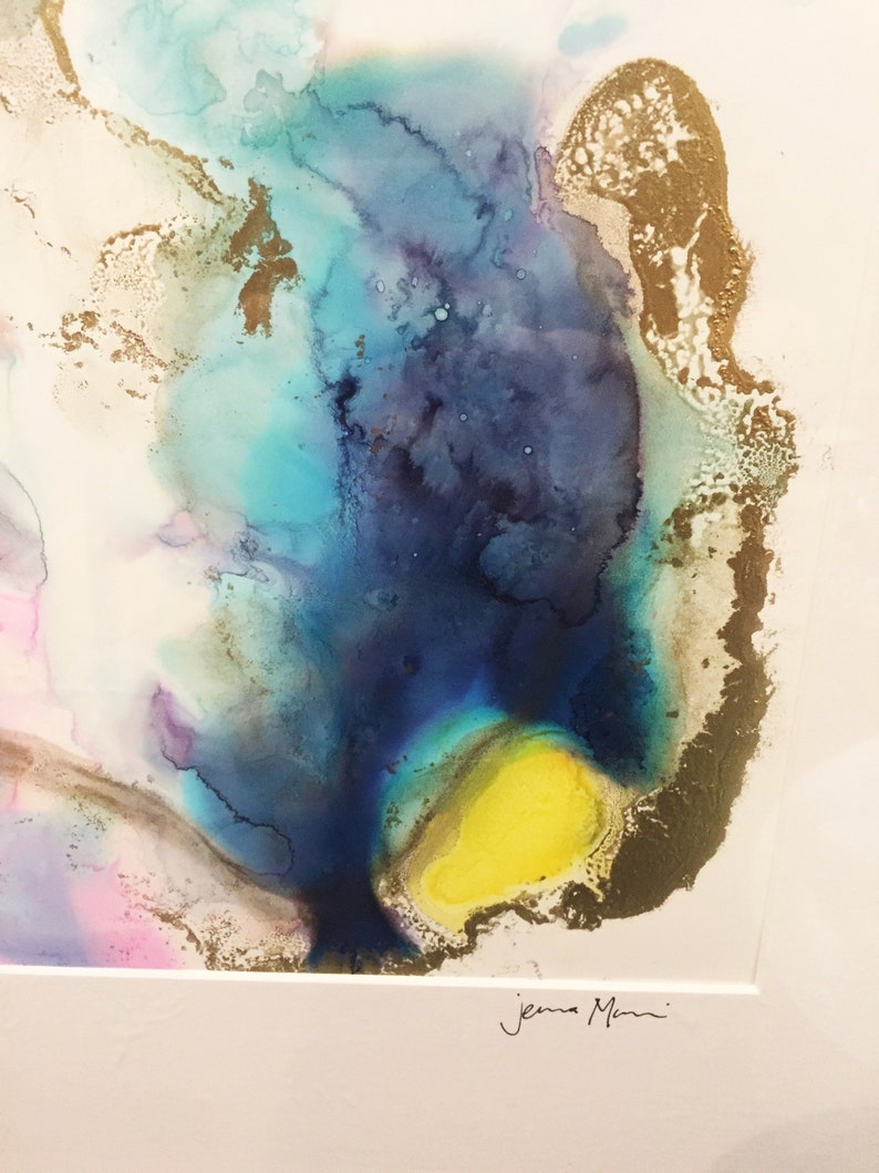 18x24 Original Abstract painting with Metallic Gold Accents Etsy