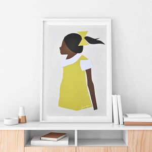Ruby Bridges, African American Art, Black art, Future is female, Kids room decor, Black girl magic, black girl, Girl Power, printable art image 3