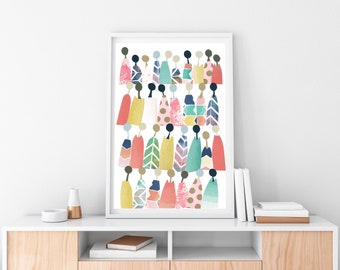 Nursery Decor, Pastel nursery art, Printable art, downloadable art, Living room decor, african american art, Printable Prints, Pastel art