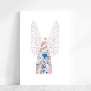 Modern Farmhouse, Feminine wall art, Romantic wall art, pastel wall art, Spiritual art, Modern Christian art, Spiritual wall art