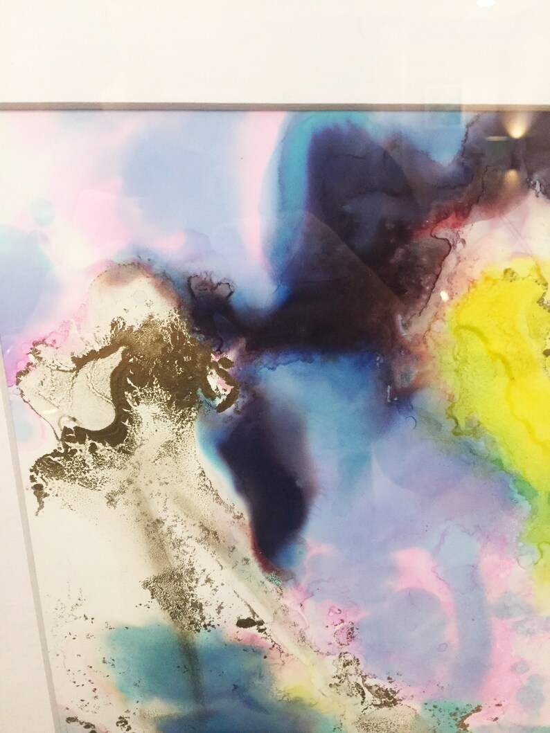 18x24 Original Abstract Painting With Metallic Gold Accents Etsy