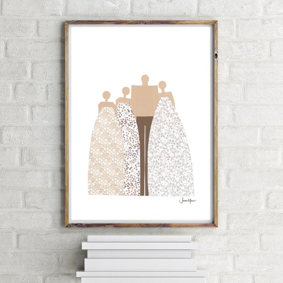Printable Mother's Day Gift Minimalist family Family of | Etsy