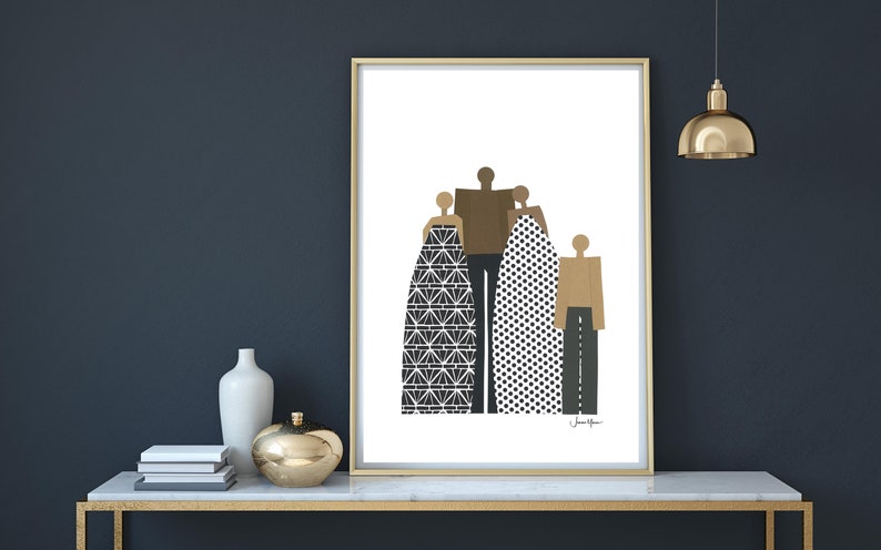 African American Family Printable Mother's Day Gift | Etsy