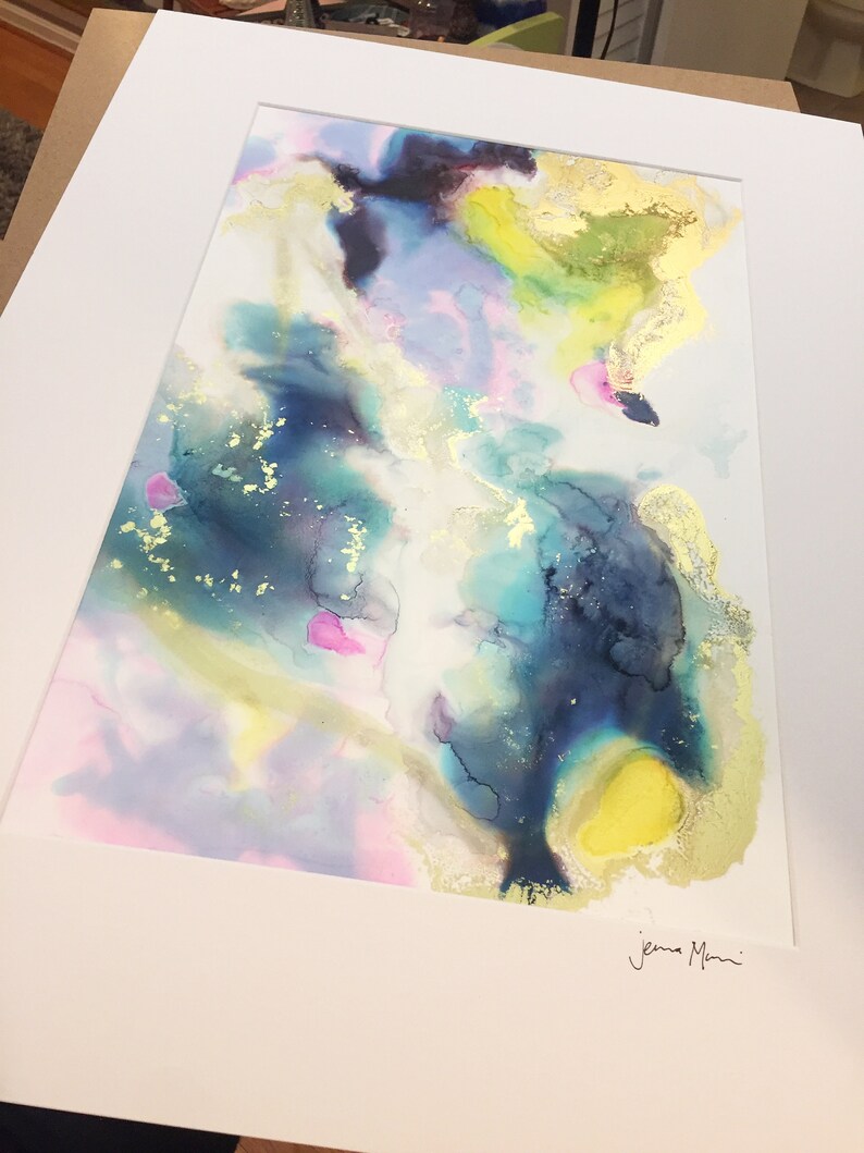 18x24 Original Abstract painting with Metallic Gold Accents Etsy