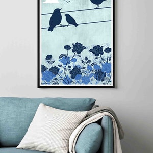 Printable Modern Farmhouse wall art, nature wall art, wildlife art, Bird wall art, gifts under 30, modern farmhouse art, Contemporary art image 3