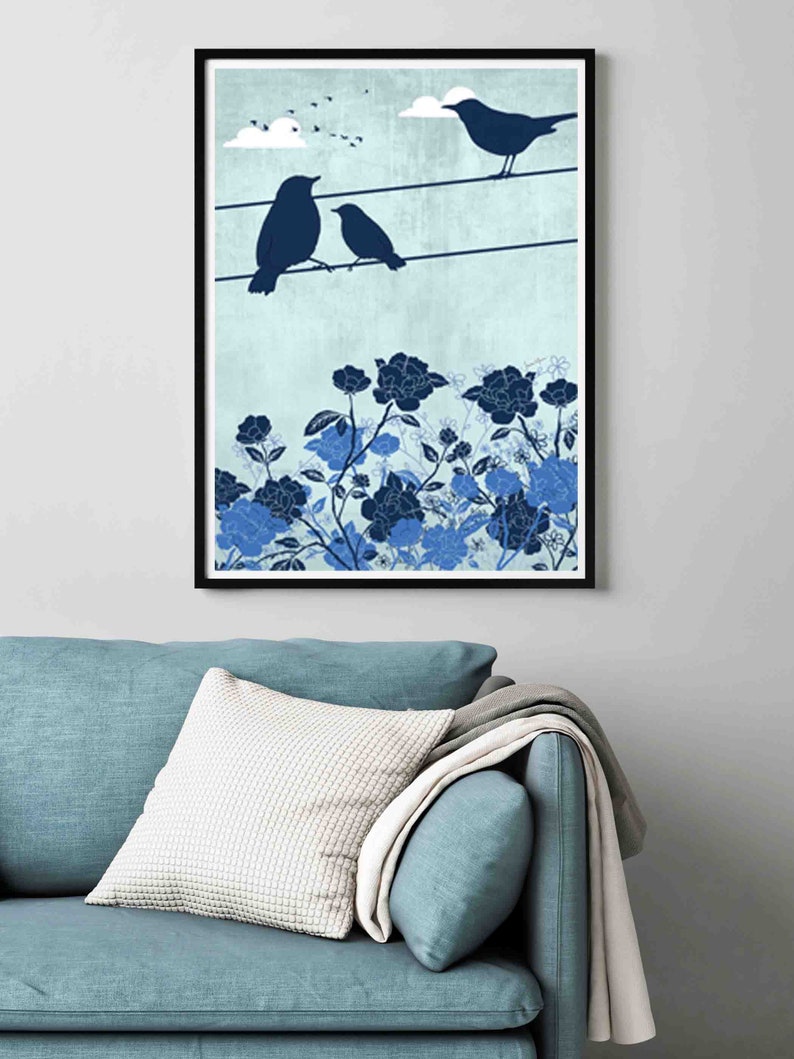 Printable Modern Farmhouse wall art, nature wall art, wildlife art, Bird wall art, gifts under 30, modern farmhouse art, Contemporary art image 3