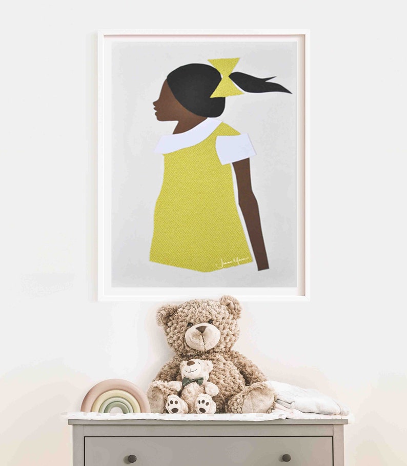 Ruby Bridges, African American Art, Black art, Future is female, Kids room decor, Black girl magic, black girl, Girl Power, printable art image 4