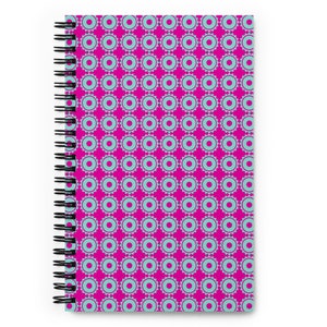Spiraalvormig notitieboekje, roze spiraalvormig notitieboekje, puntdagboek, puntraster spiraalvormig notitieboekje, notitieboekjespiraal, schattig spiraalvormig notitieboekje, spiraalvormig ambachtelijk notitieboekje