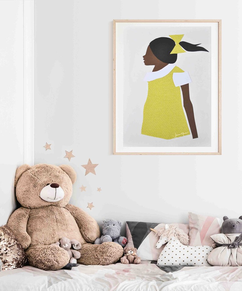 Ruby Bridges, African American Art, Black art, Future is female, Kids room decor, Black girl magic, black girl, Girl Power, printable art image 10