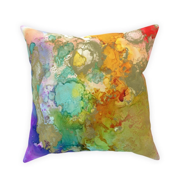 Rainbow Decorative Pillows, Throw Pillows, Boho Pillows, Floor Pillows, unique decorative pillows, Cute Chair pillows, jewel tone pillows