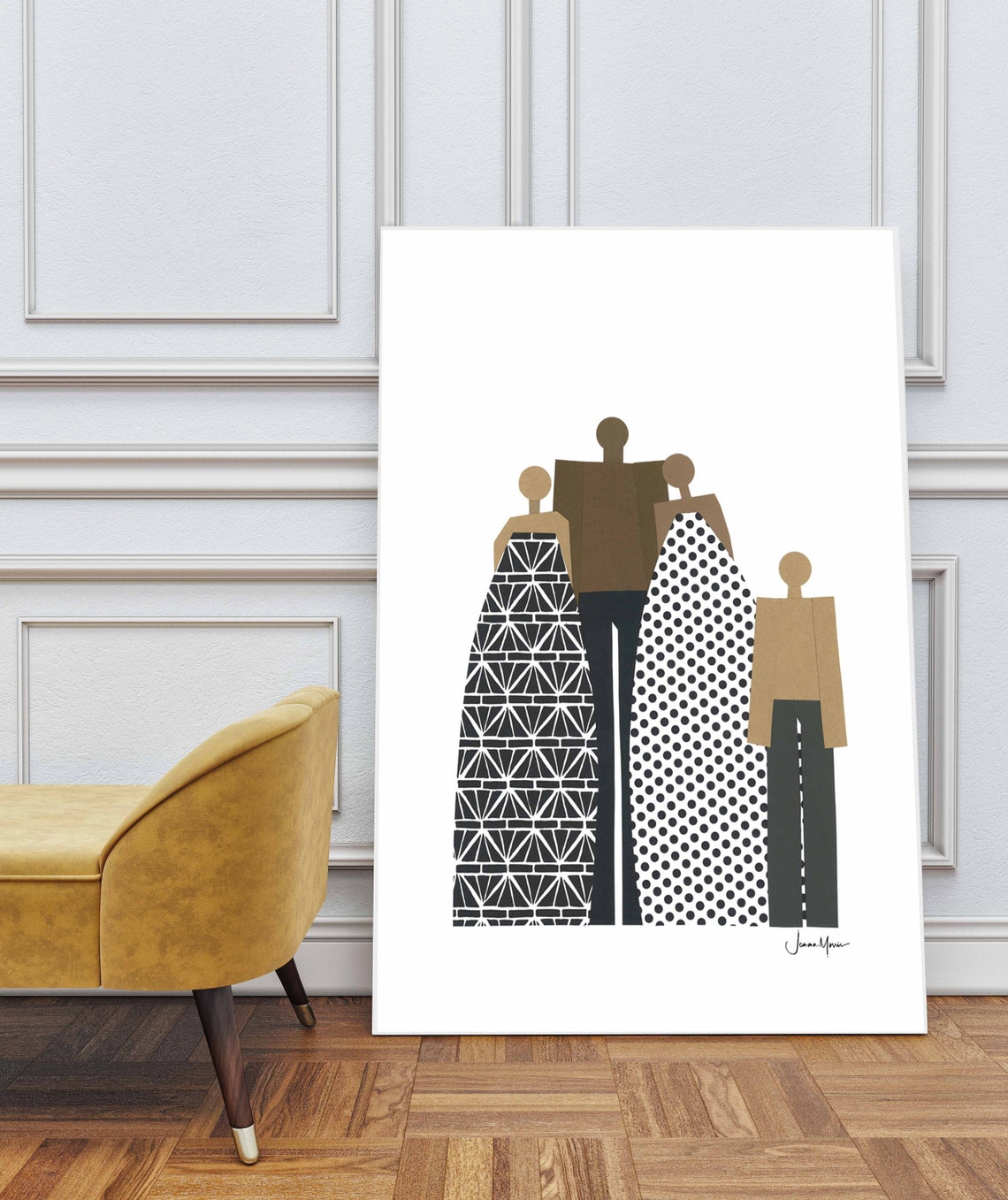 African American Family Printable Mother's Day Gift | Etsy
