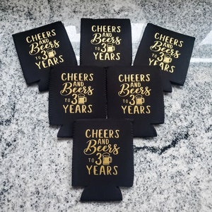 Cheers & Beers To 5/10/15/20/30/40/50 Years Koozies