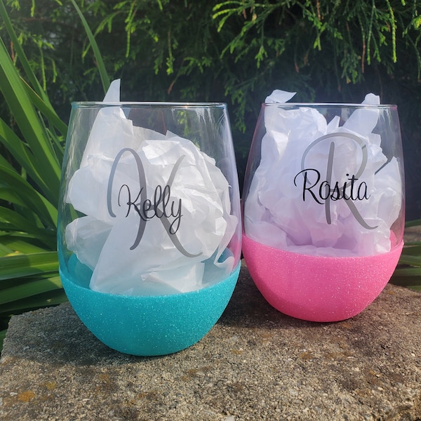 Glitter Wine Glass