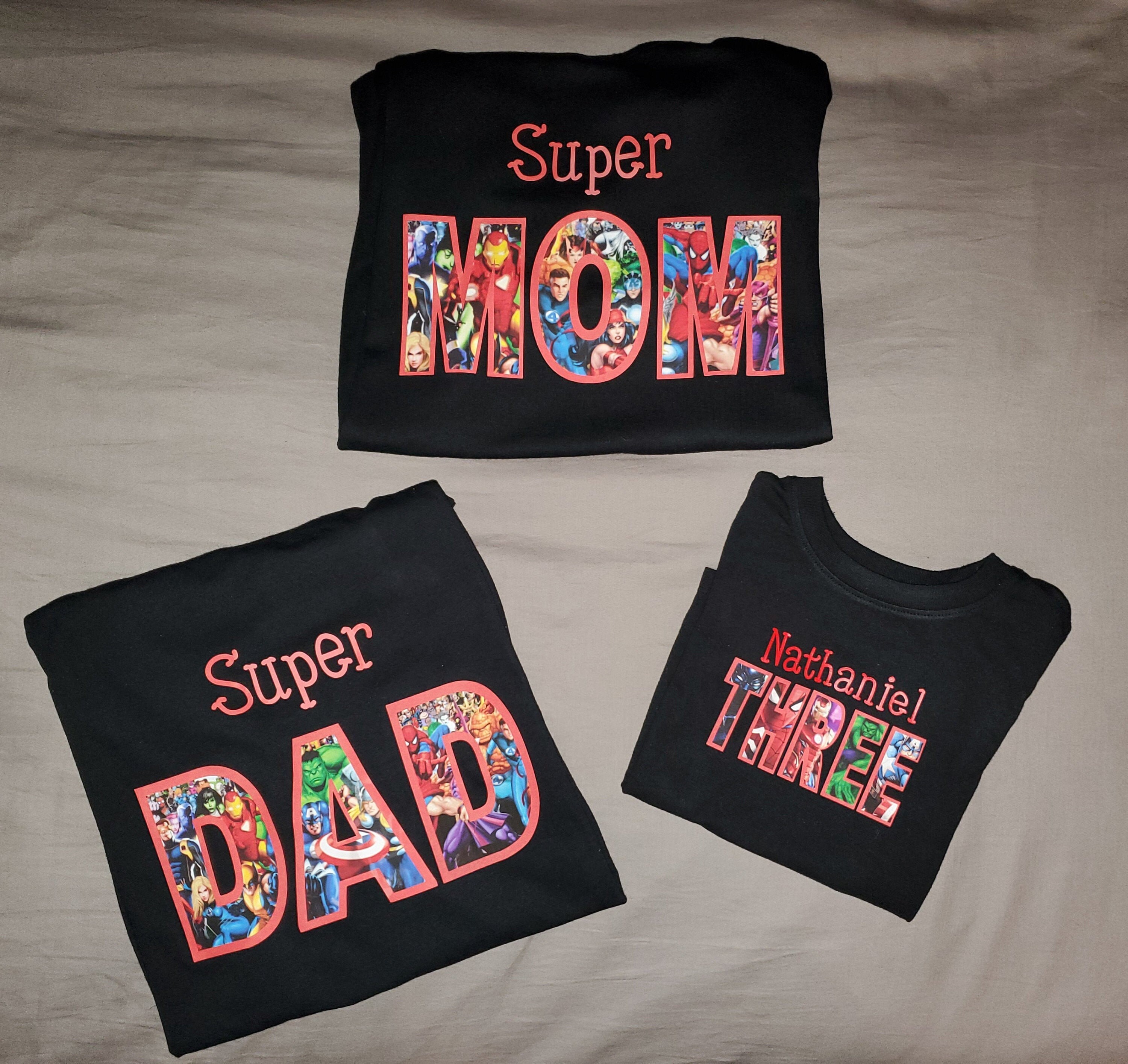 Superhero Birthday Family T-shirts 
