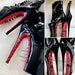 Spiked Poleboutins™ Red Bottom Glitter Boots - Custom Pole Dance / Exotic / Stripper Heels / Pleaser 