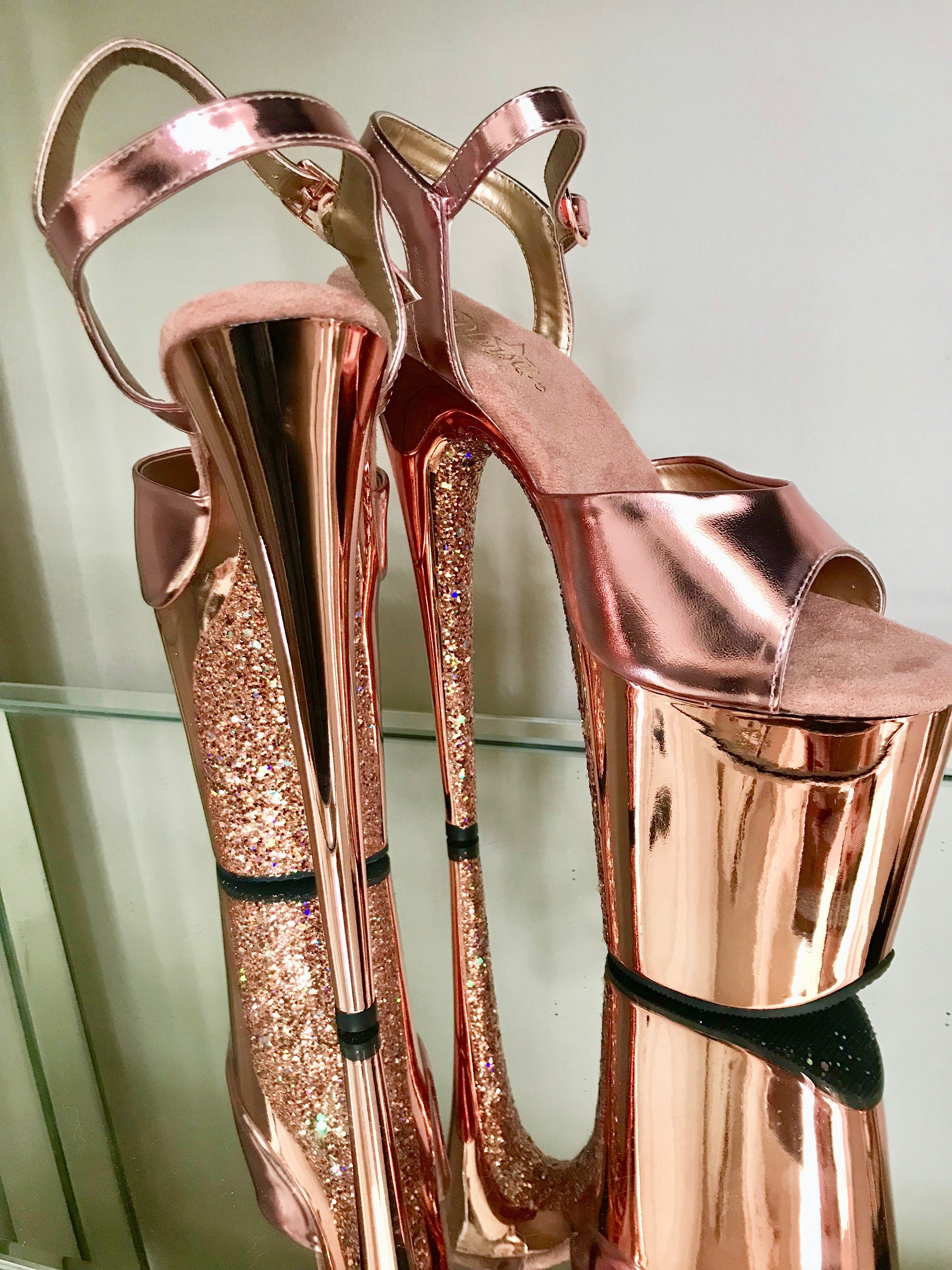 Rose Gold Poleboutins™ Glitter Heels Custom Pole Dance / - Etsy Hong Kong