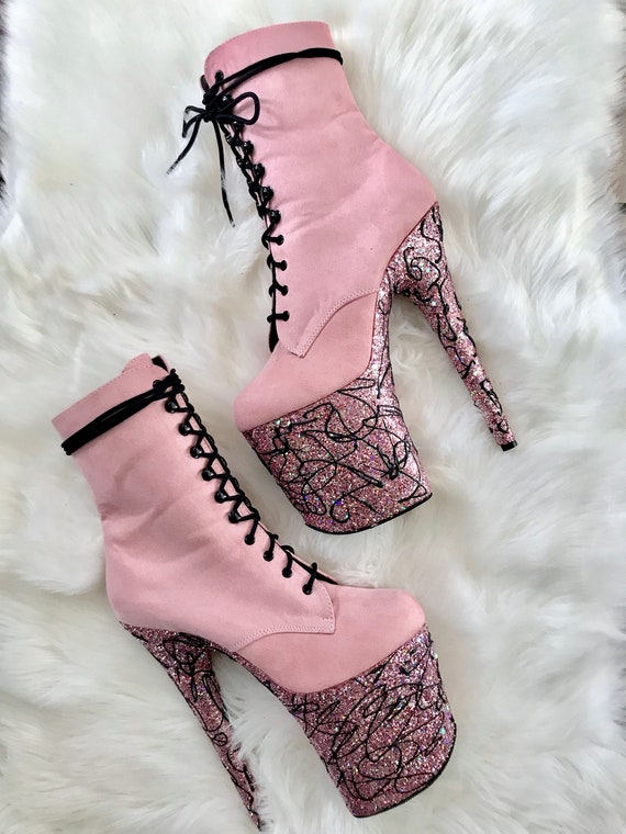 pleaser heels pink