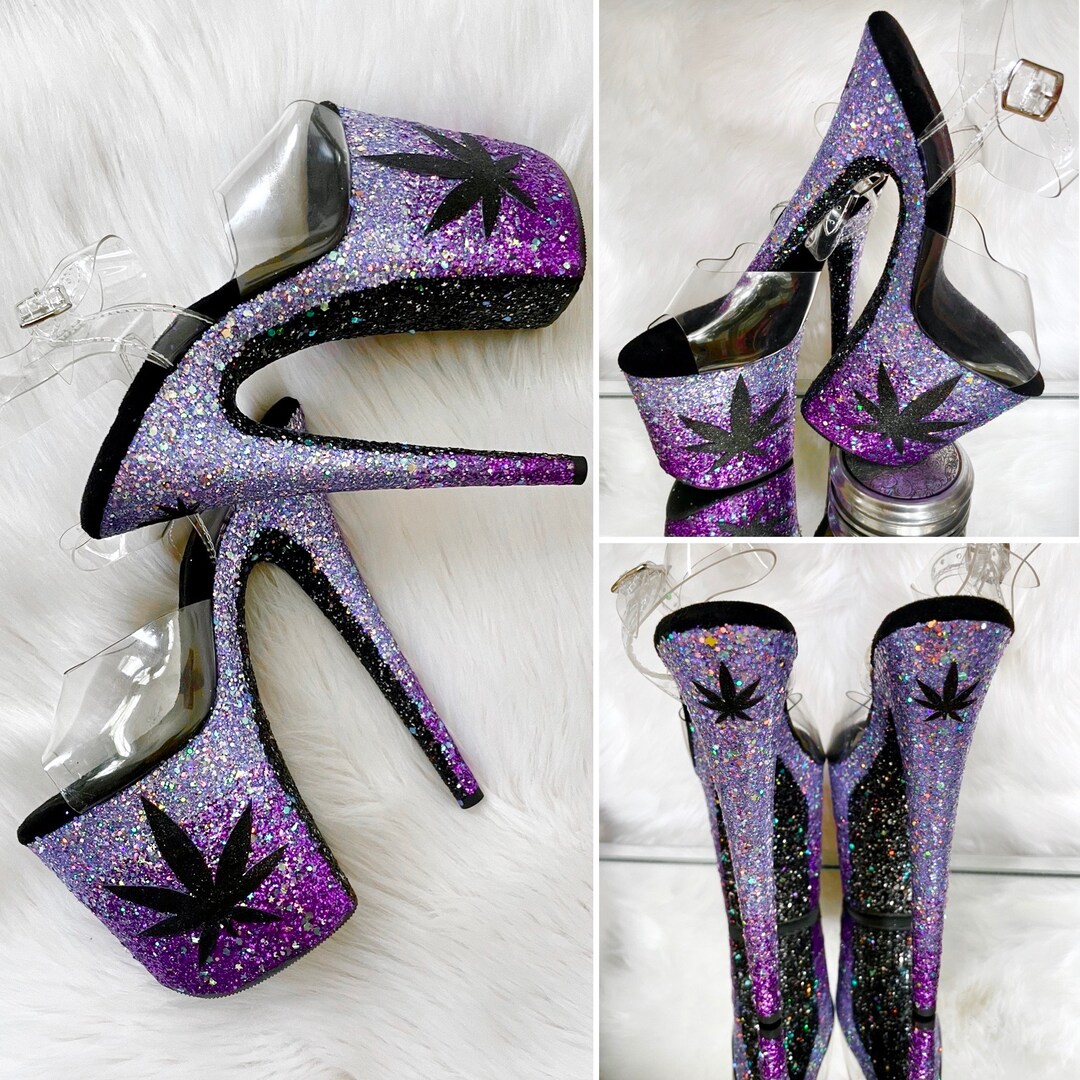 Mary Jane Glitter Heels Custom Pole Dance / Exotic / - Etsy