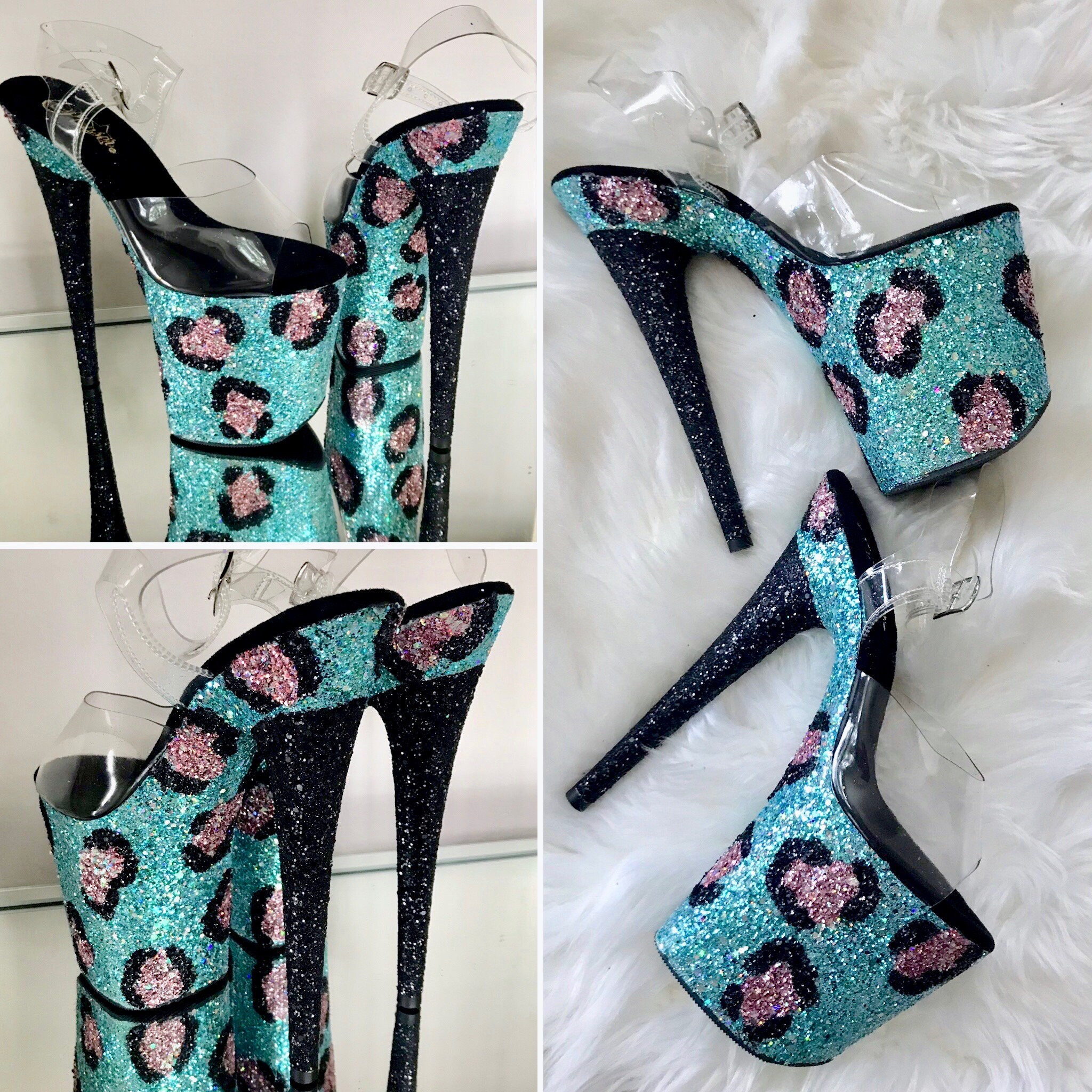 pleaser leopard heels