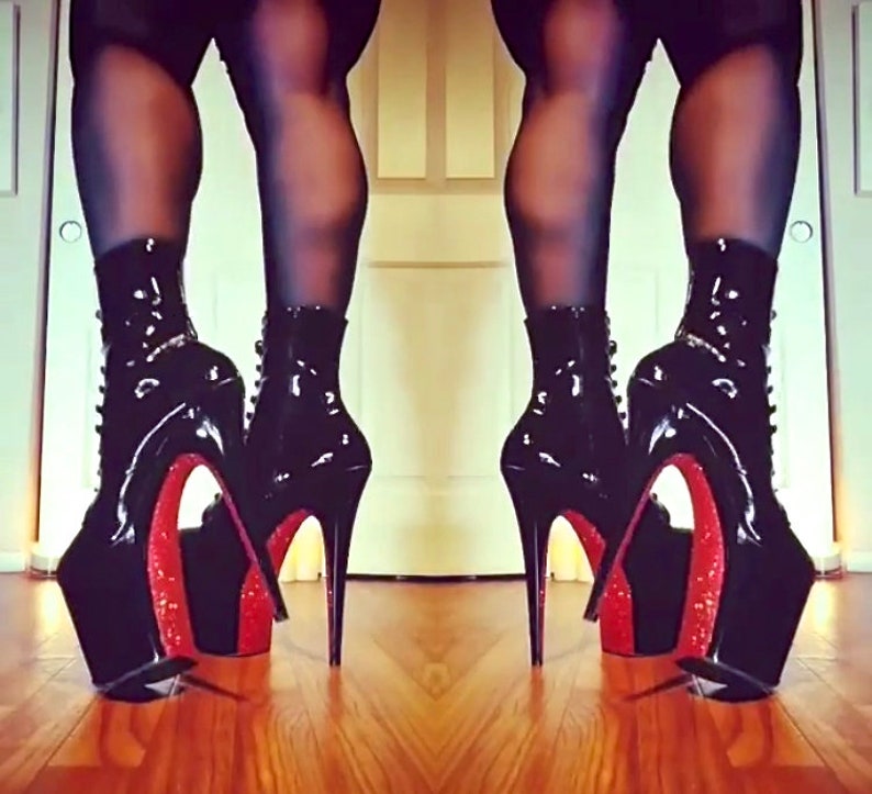 red pole dancing shoes