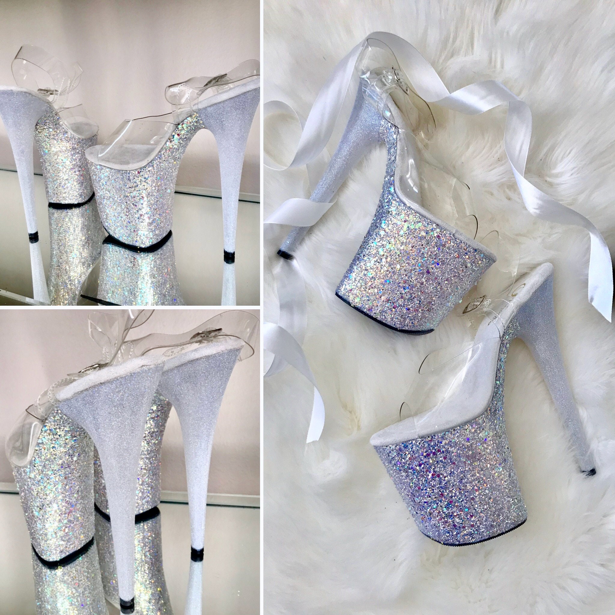 iridescent glitter shoes