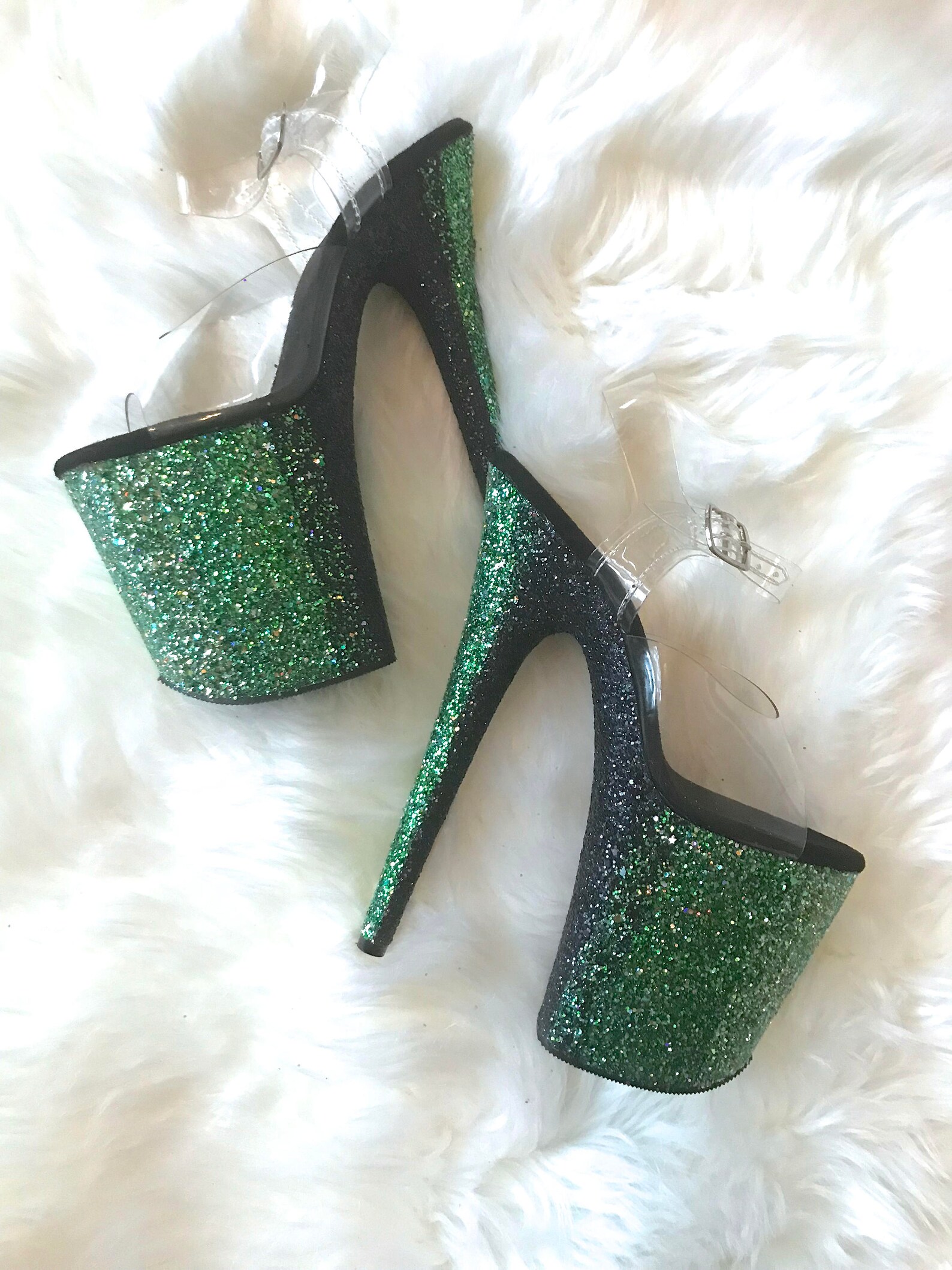 lime green stripper heels