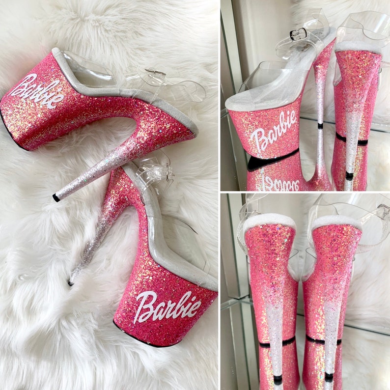 Pole Barbie Glitter Heels Custom Pole Dance / Exotic / Etsy