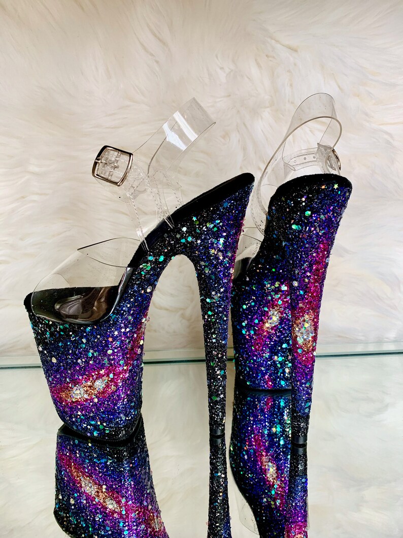 glitter stripper heels