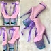 Pink Dip Dye Glitter Boots - Custom Pole Dance / Exotic / Stripper Heels / Pleaser 