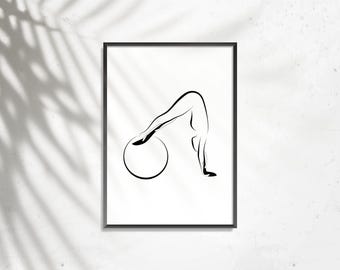 Pilates-Poster | Pilates Kunstdruck | Pilates Studio Dekor |  Pilates-Wand-Dekor | Wandkunst | Pilates-Haltung