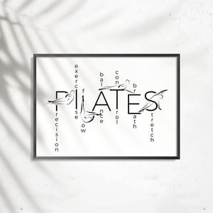 Pilates-Poster | Pilates Kunstdruck | Pilates Studio Dekor |  Pilates-Wand-Dekor | Wandkunst | Pilates-Haltung