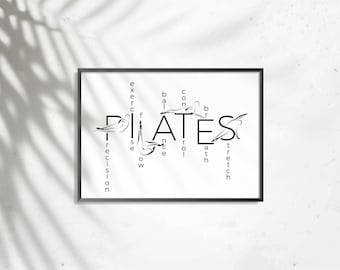 Pilates Pose Art Print: Modern Studio Decor (Digital Download)