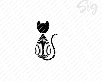 Cat svg and png file |  Cat vector | Whisker svg | Kitchen svg