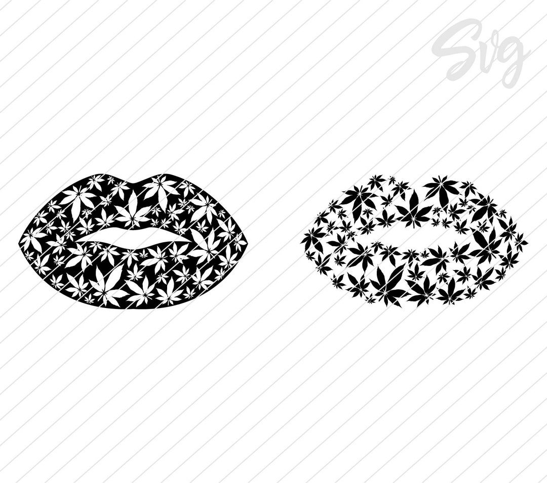Cannabis Lips Svg and Png File Marijuana Lips Svg and Png Marijuana Svg ...