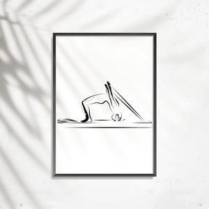 Pilates Pose Art Print: Minimalist Studio Decor (Digital Download)